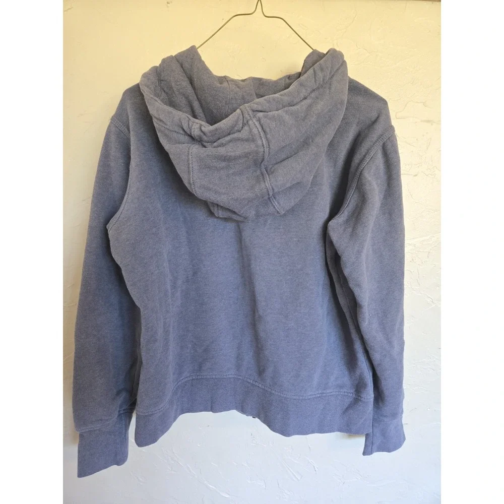 Carhartt Spellout‎ Full Zip Up Hoodie YOUTH 8/10 Sweatshirt Gray/blue